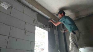 trát tường gạch aac bằng vữa chuyên dụng